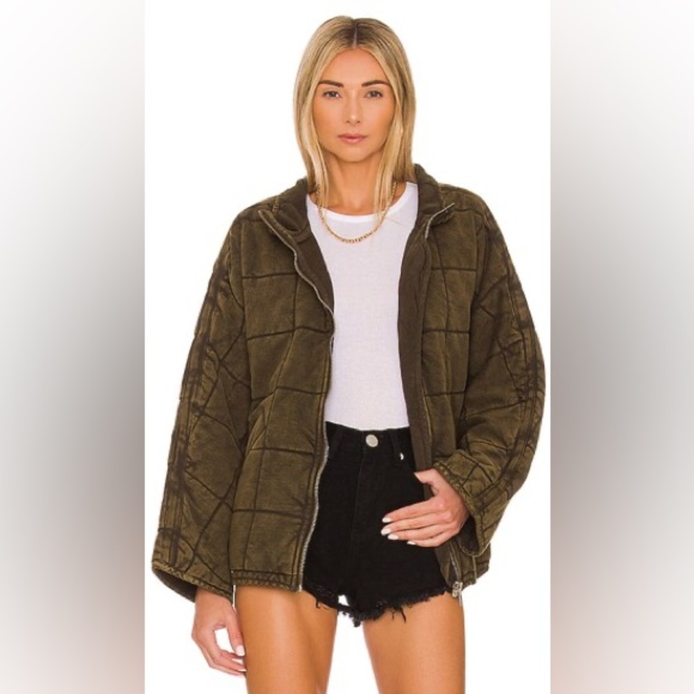 NWOT Free People Dolman Quilted Knit Jacket
